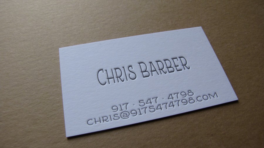 Tarjetas de visita Chris Barber