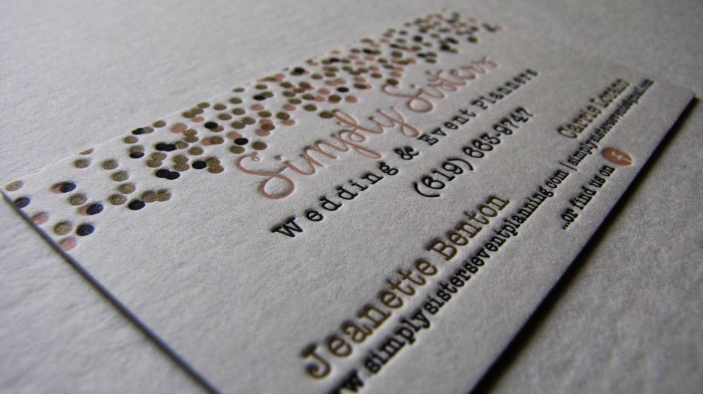 Tarjetas de visita Simply Sisters