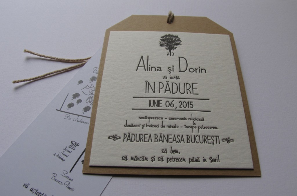 Invitación de boda Alina & Dorin