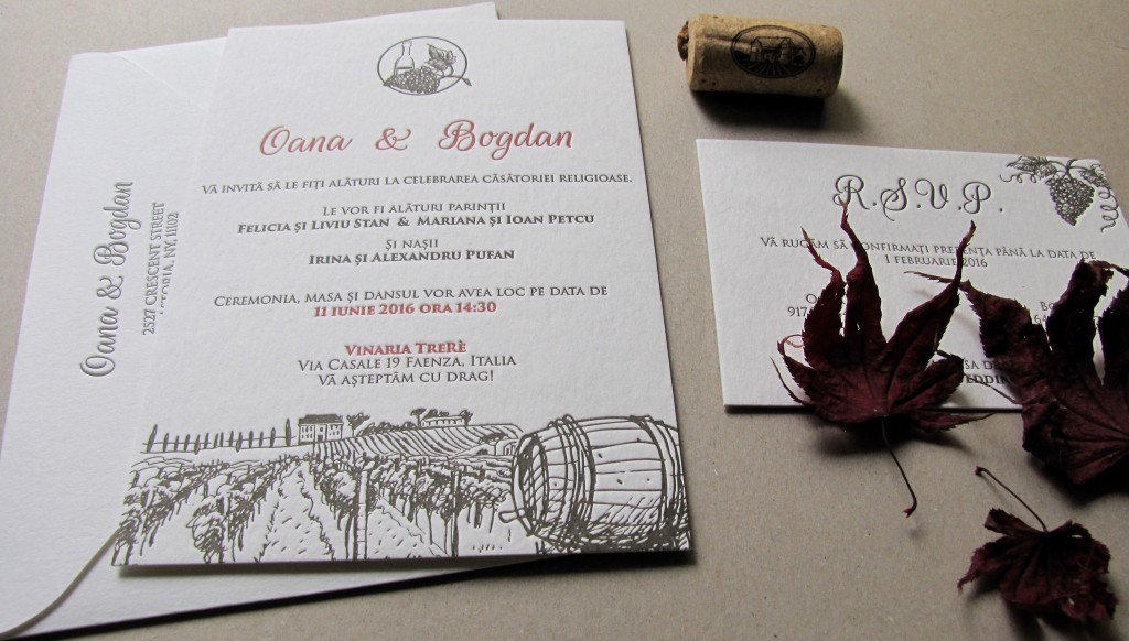 Invitación de boda Oana & Bogdan
