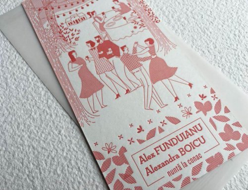 Invitación de boda letterpress Alex & Alexandra